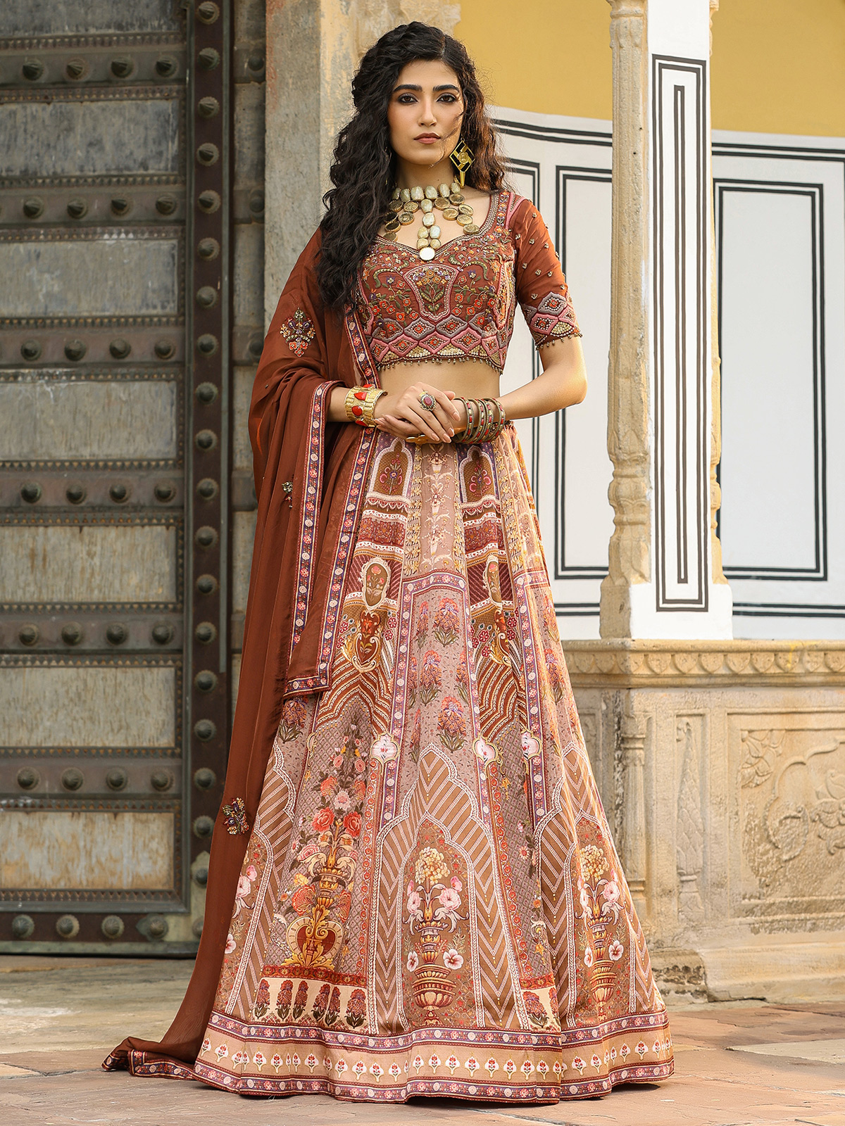 Grand Zardosi Work fashion Lehenga Set - Size 38