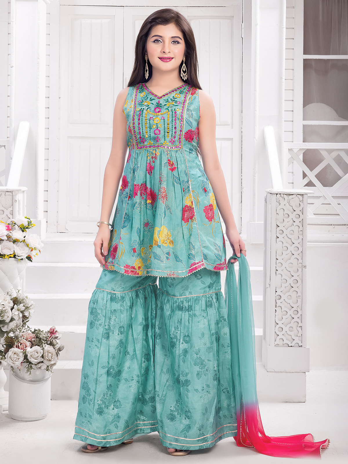 Salwar Suit Bacho Ka Dress Design Buy Girls Sharara Dresses And