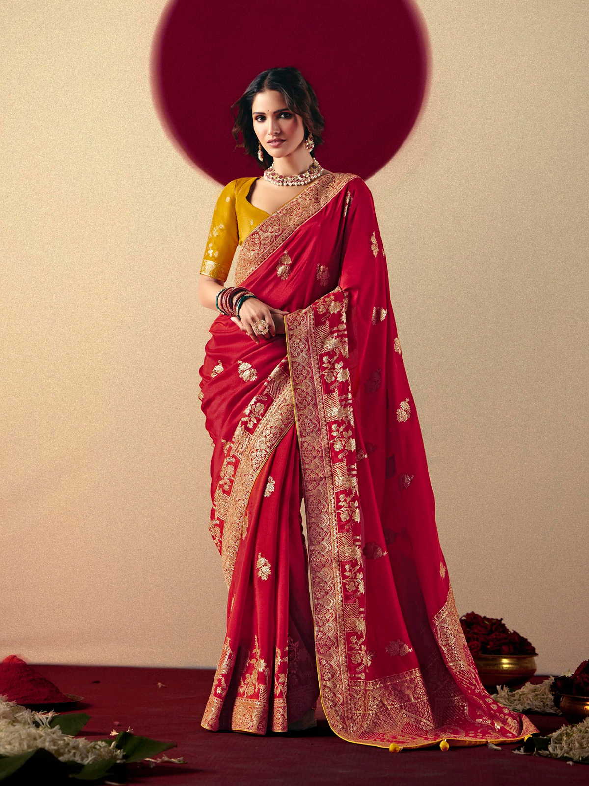 Buy Pure Dola Silk Saree for Women in USA United States