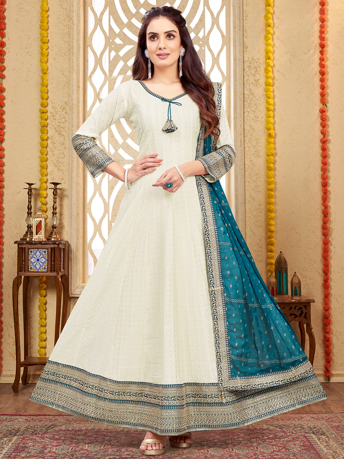 White plain churidar dress online
