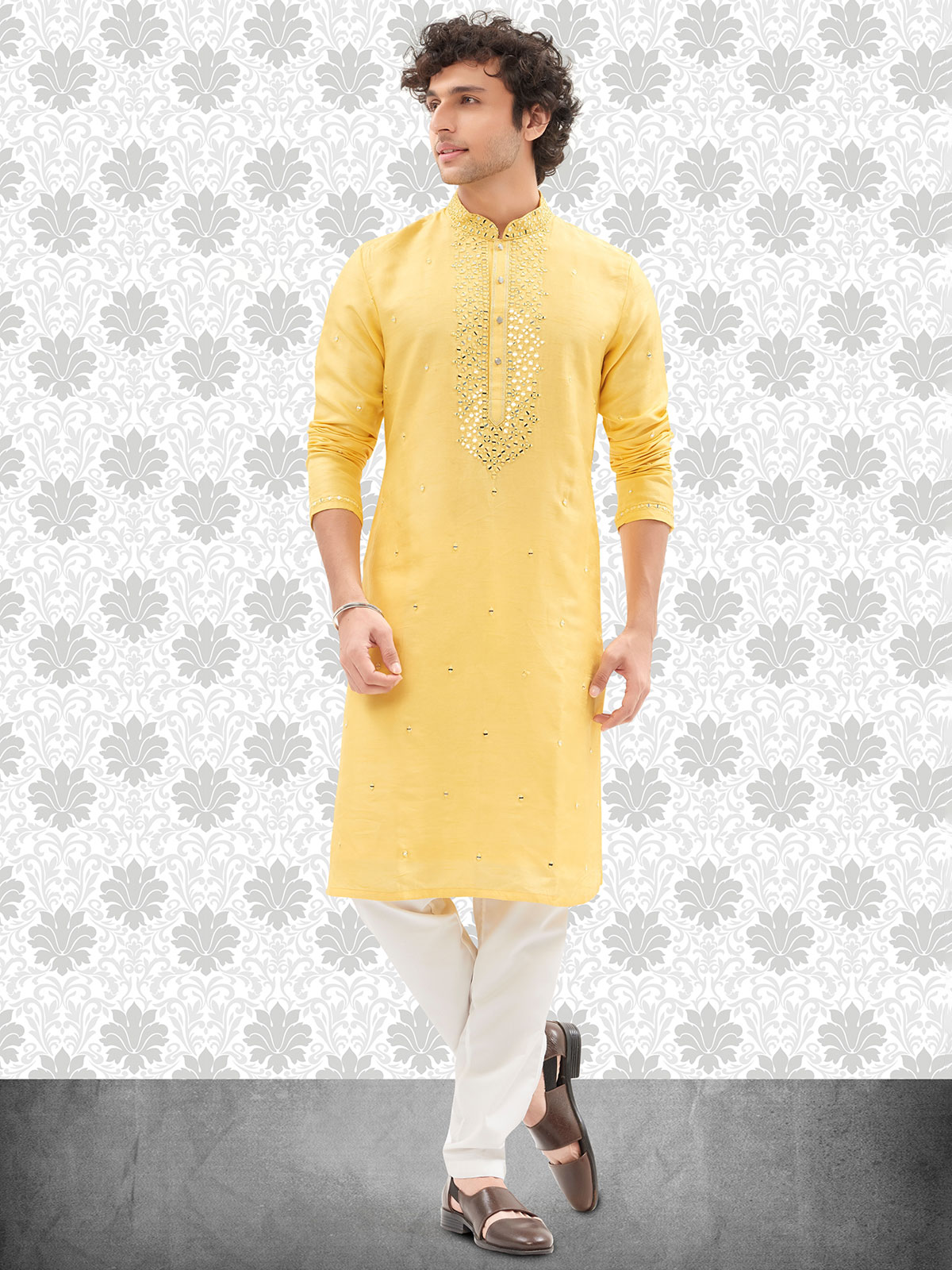 Yellow Kurta Pajama: Buy Designer Yellow Kurta Pajamas in