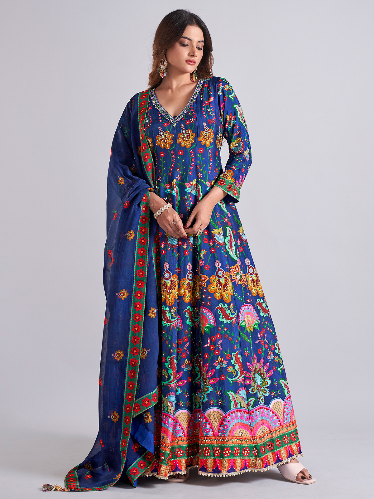 Cotton and silk salwar kameez store