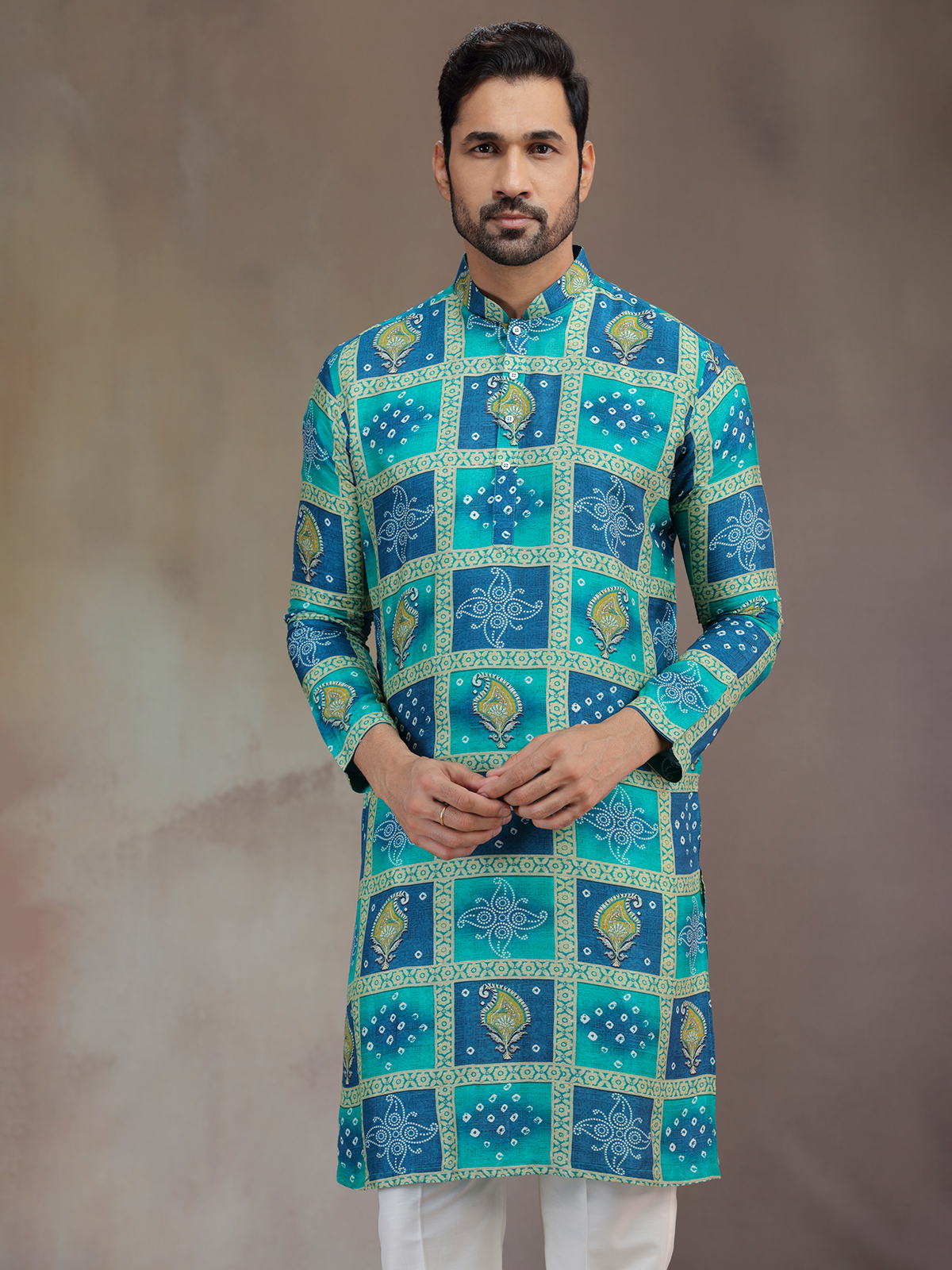 Printed Kurta Shining Kurta Pajama Men's Kurtas Traditional