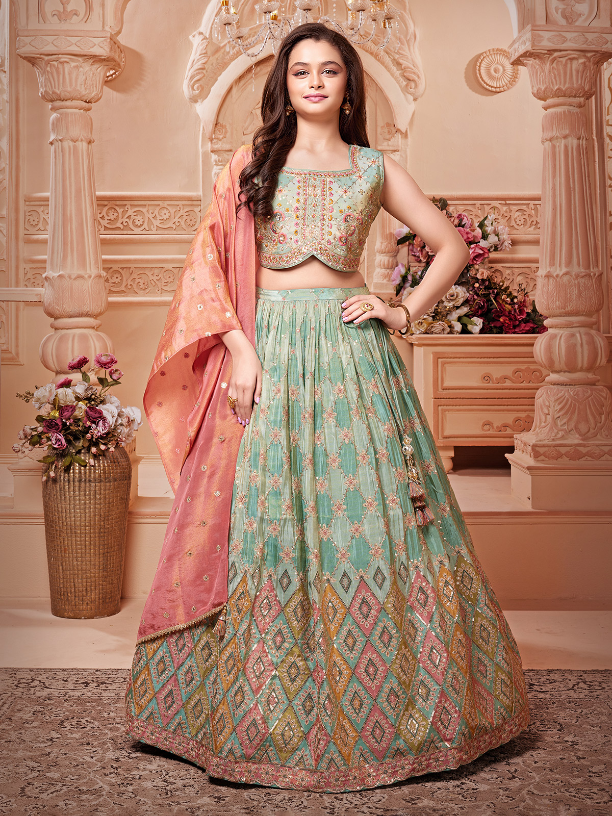 Girls Blue Lehenga Choli – Elegant Designer Ethnic Wear Online