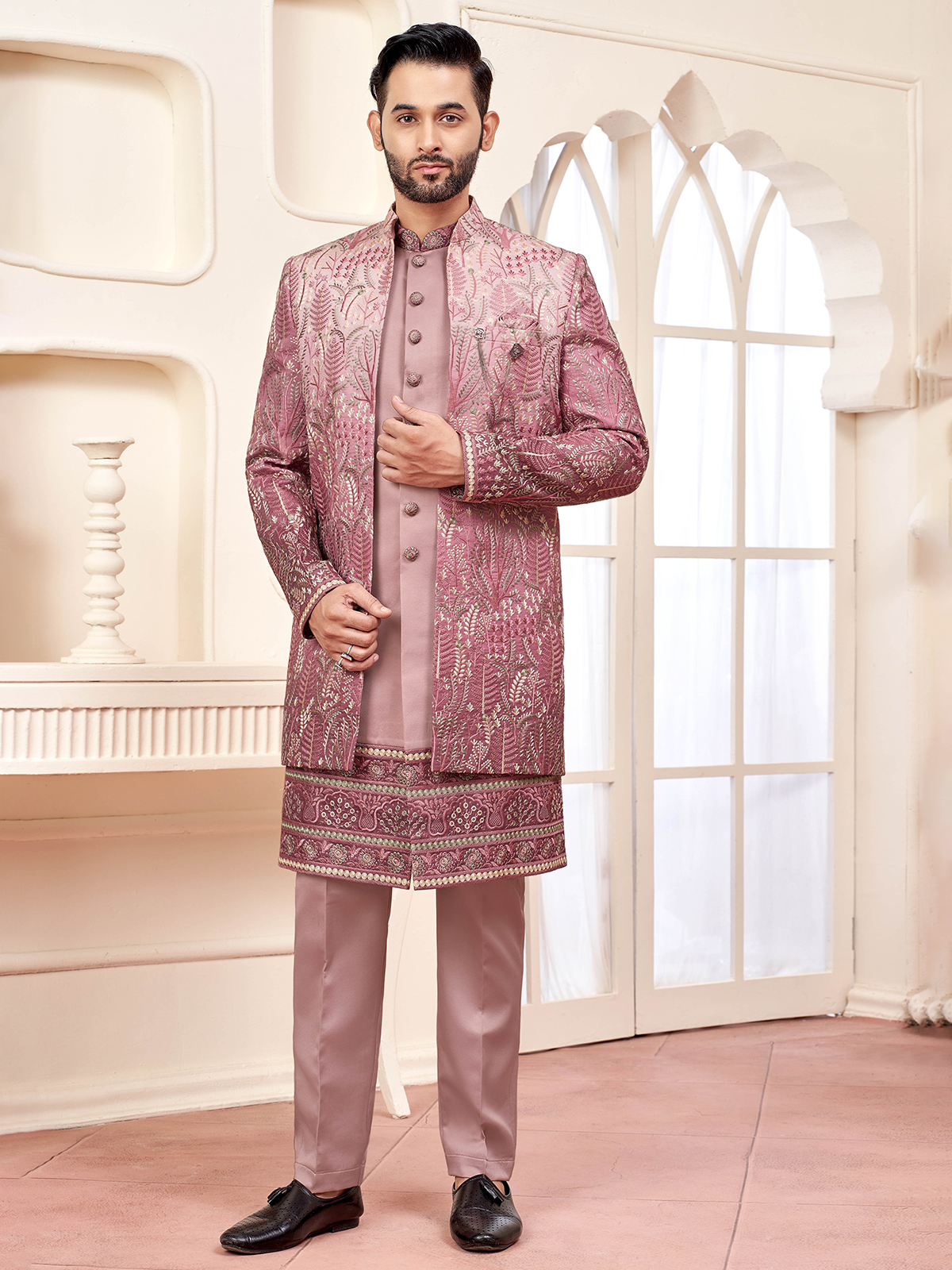 Indo Western: Buy Men's Pink Indo Western at G3Fashion