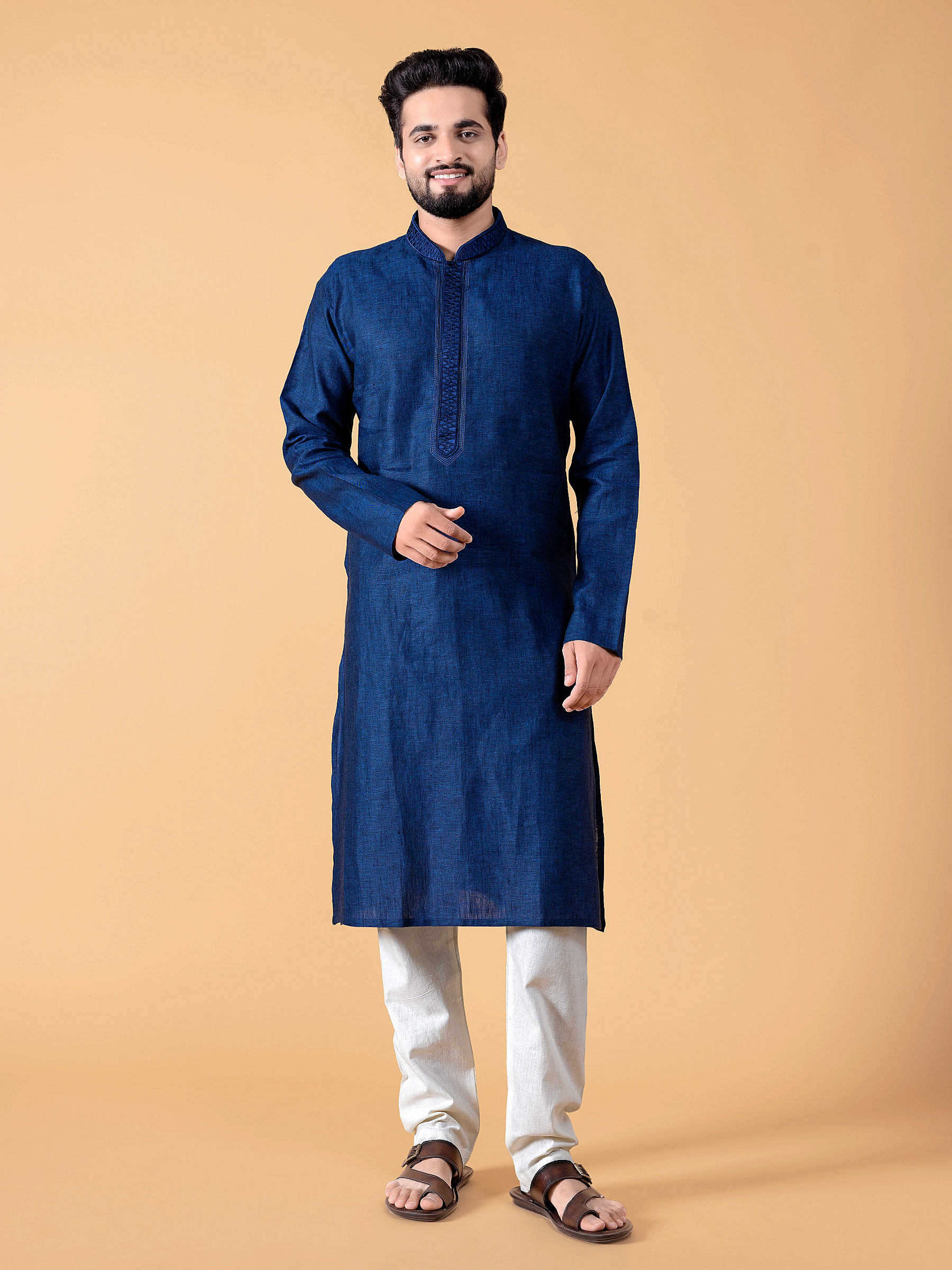 Pure linen kurta pajama hotsell