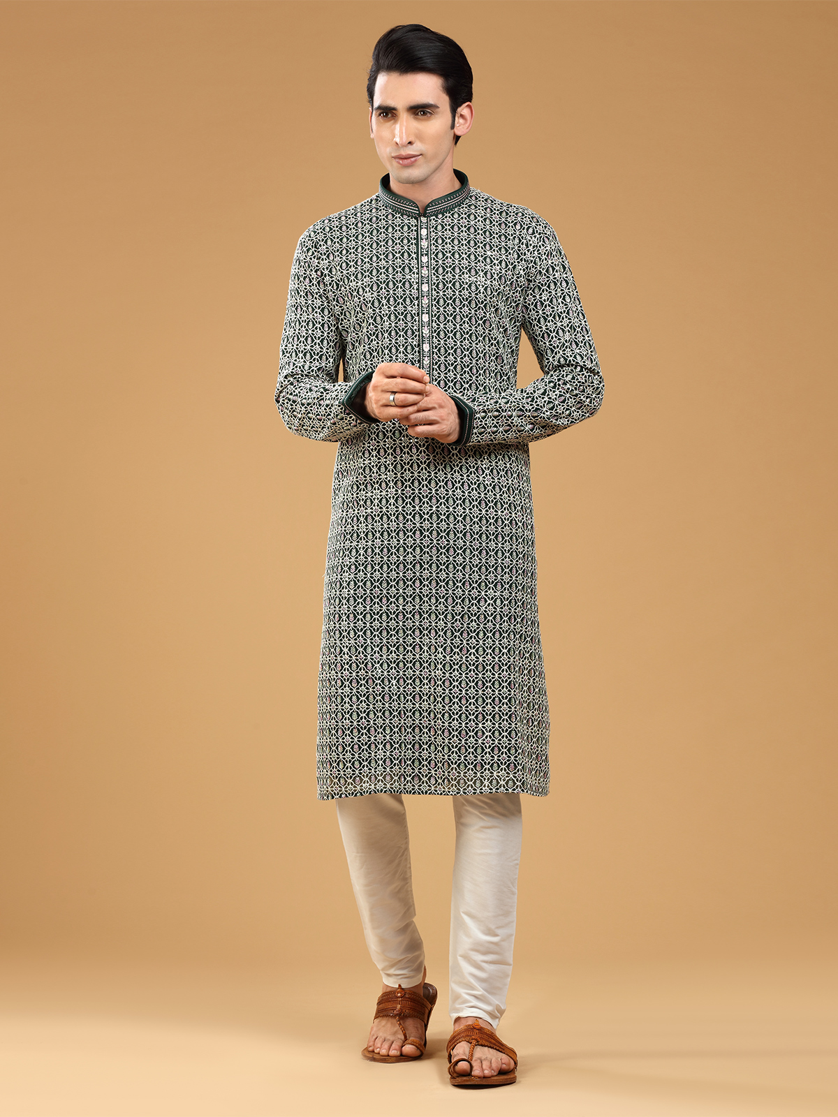 Lucknowi Kurta Pajama for Men | Traditional Elegance