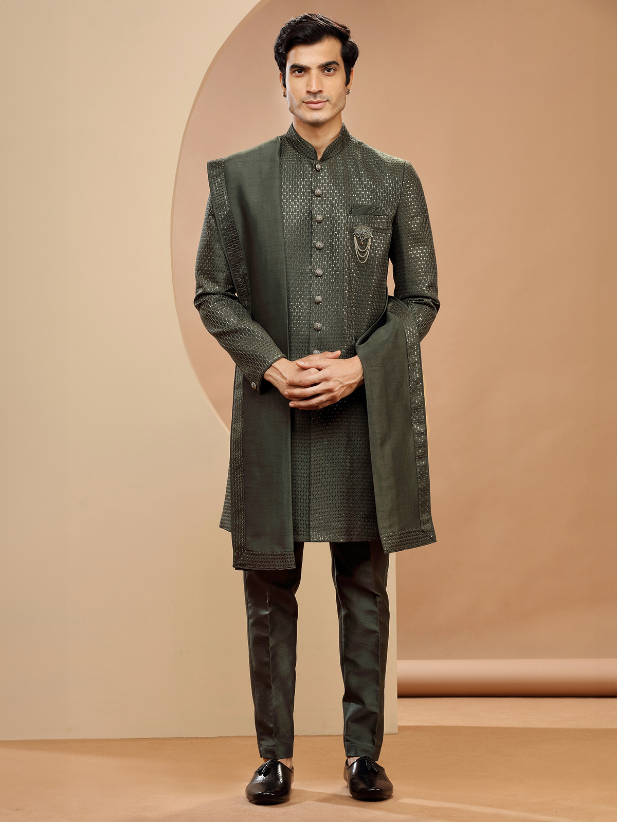 Indo Western: Buy Men's Green Indo Western at G3Fashion
