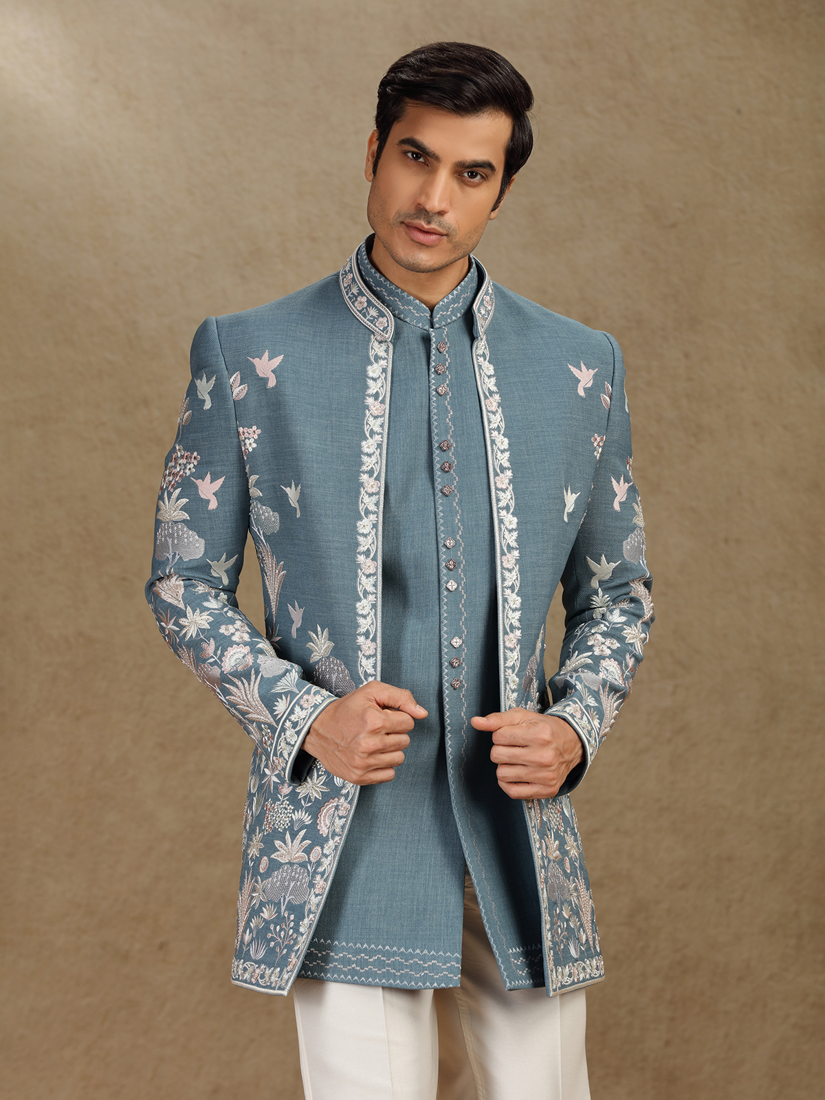 Indo Western: Buy Men's Grey Indo Western at G3Fashion