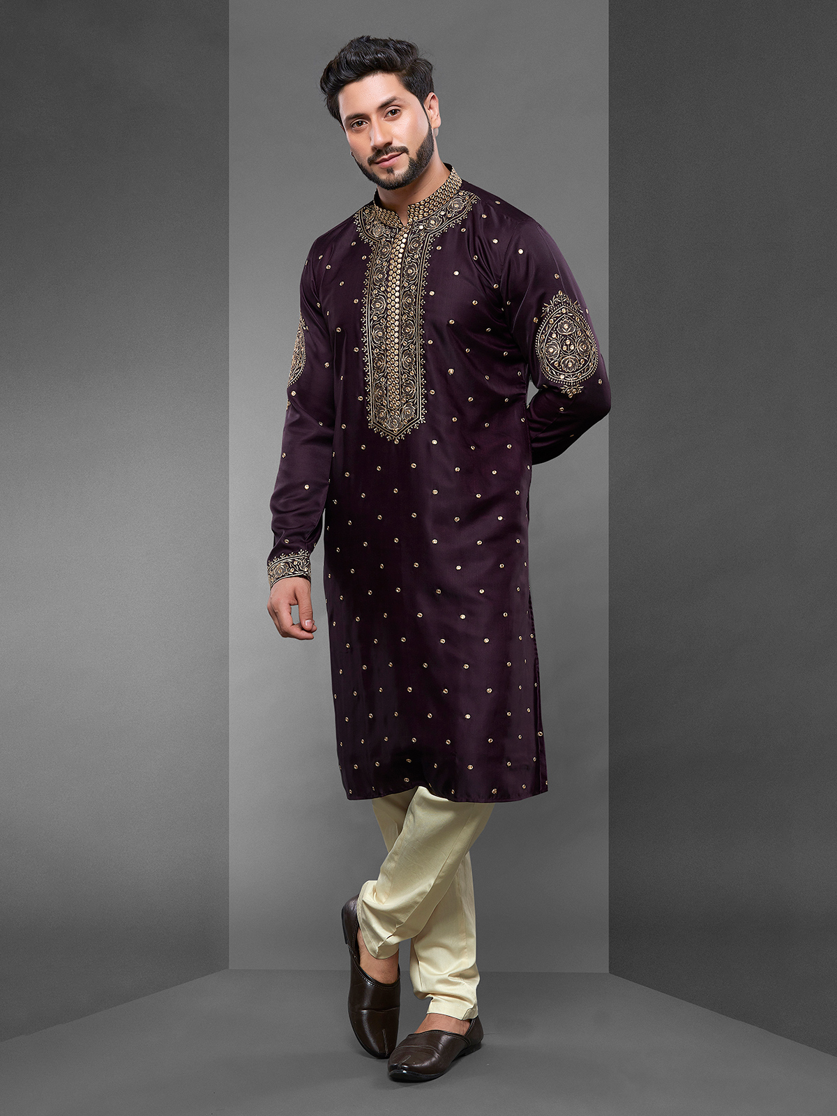 Purple Kurta Pajama Buy Regal Purple Kurta Pajama Online in