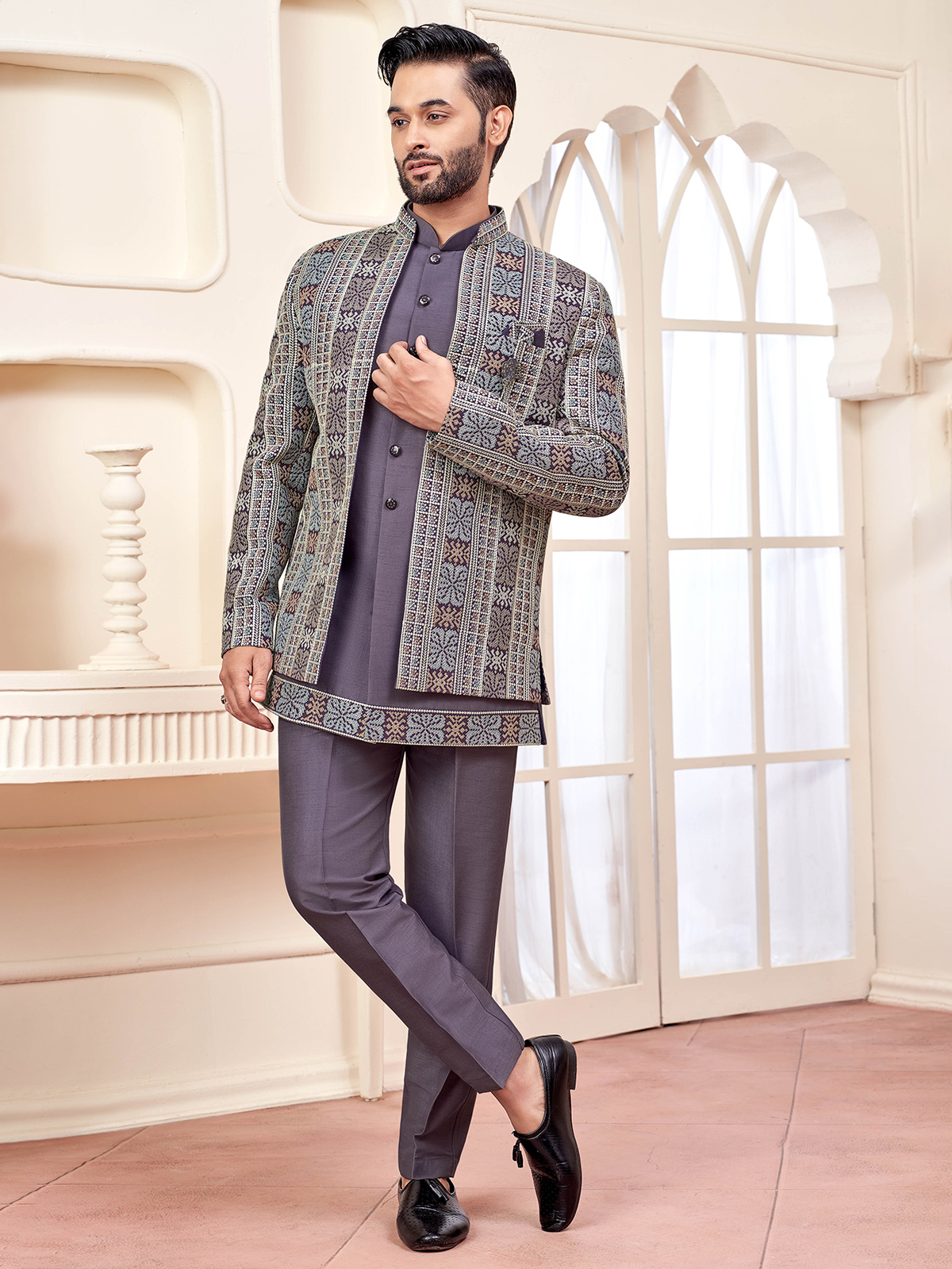 Purple Dress Lavender Colored Shoes Lavender Indo Western Dress