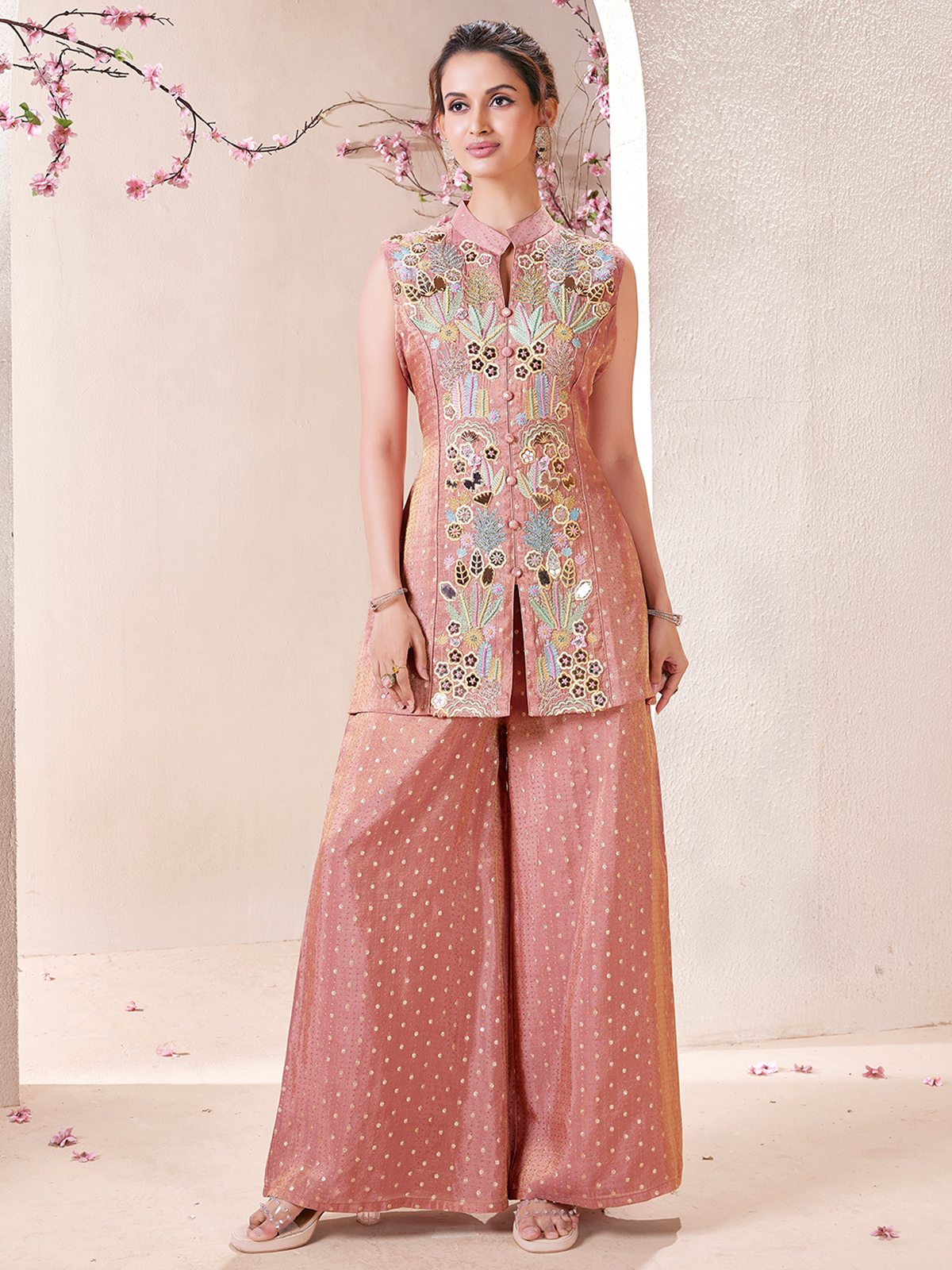 Peach suits for ladies shop
