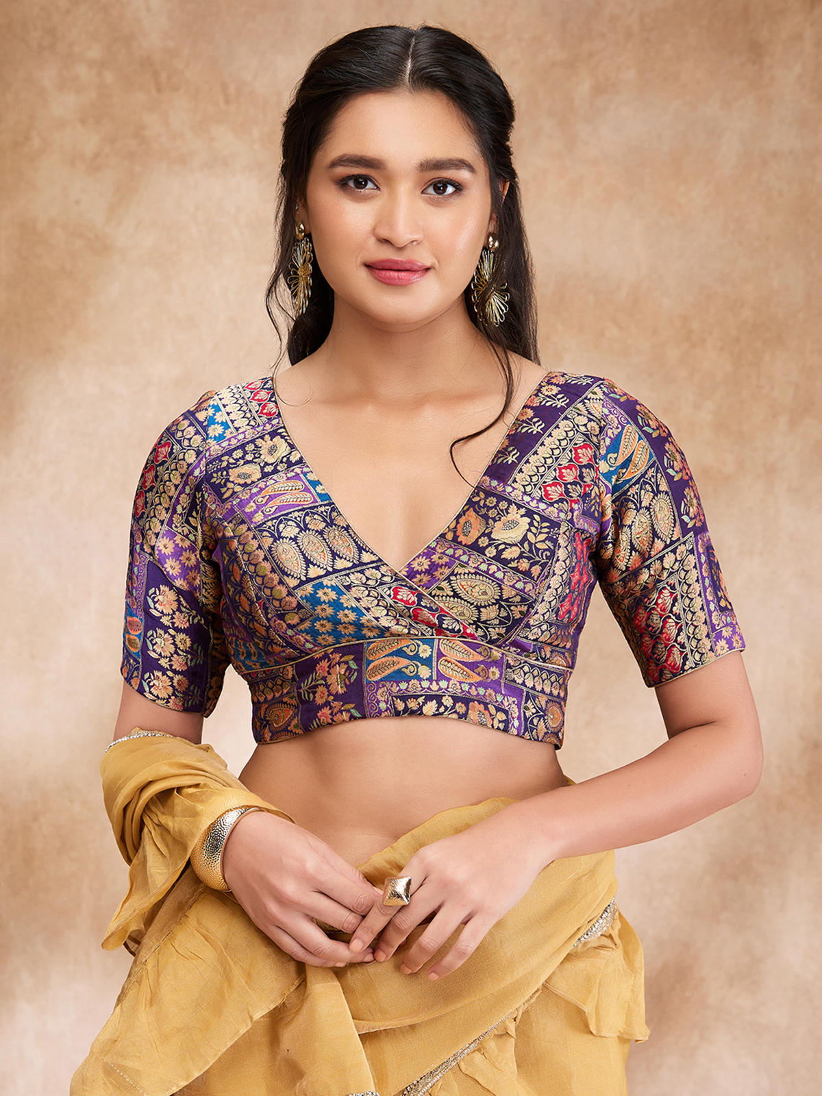 Elegant purple blouse new arrivals