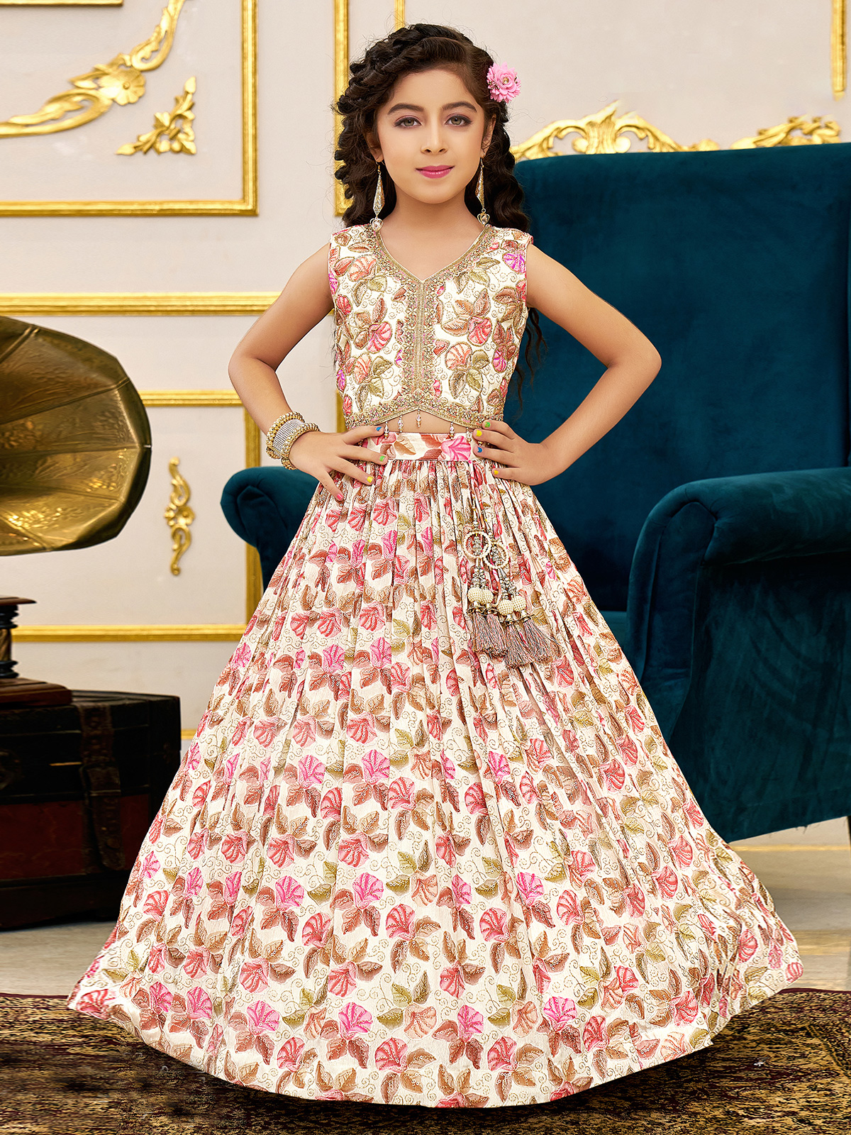 Kids lehenga dress sale