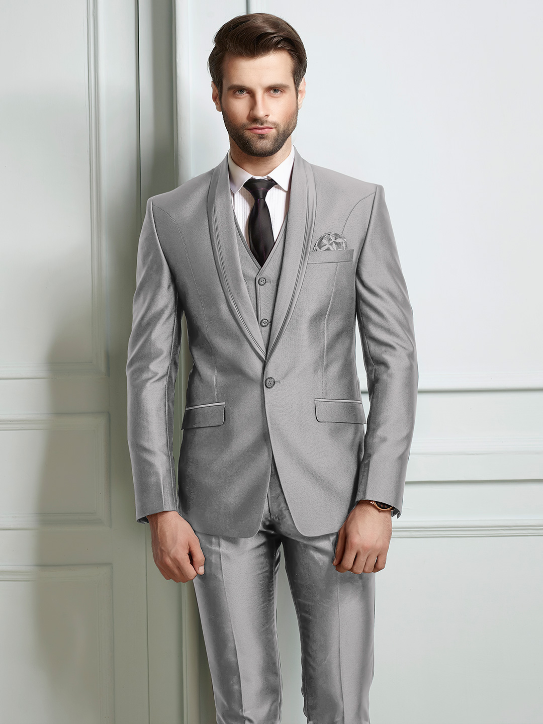 Silver grey coat pant on sale
