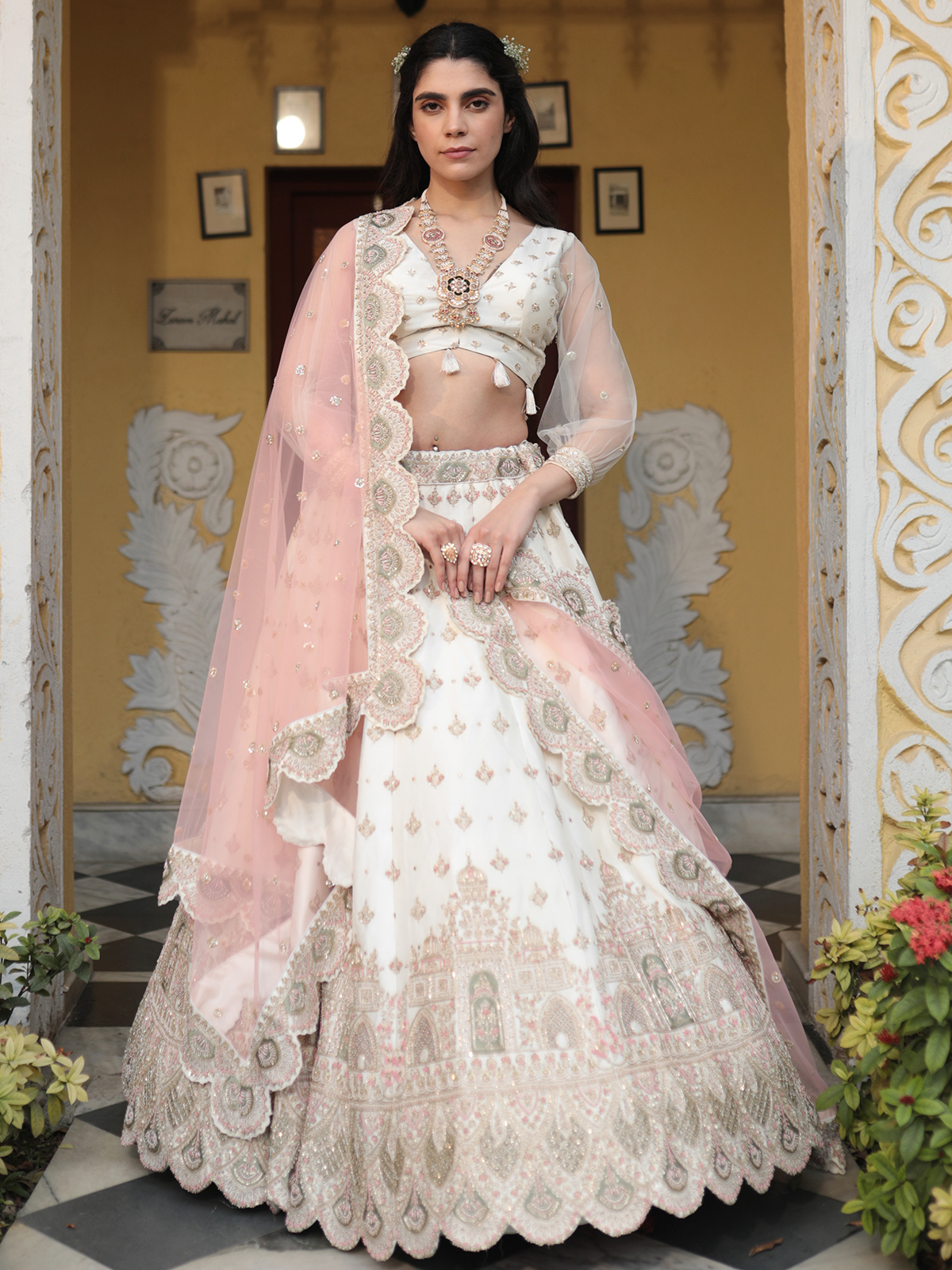Cream Lehenga Buy Stylish Cream Lehenga Cholis Online in Canada