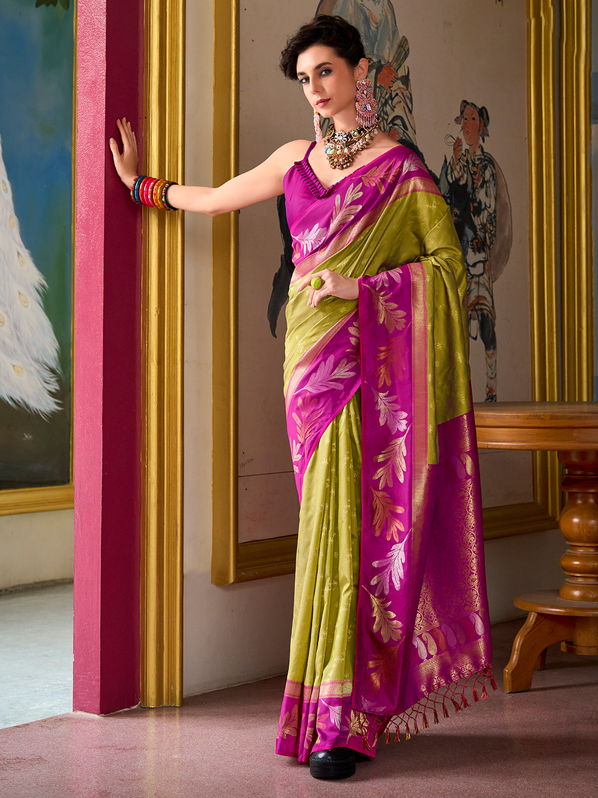 Pure silk party wear saree top