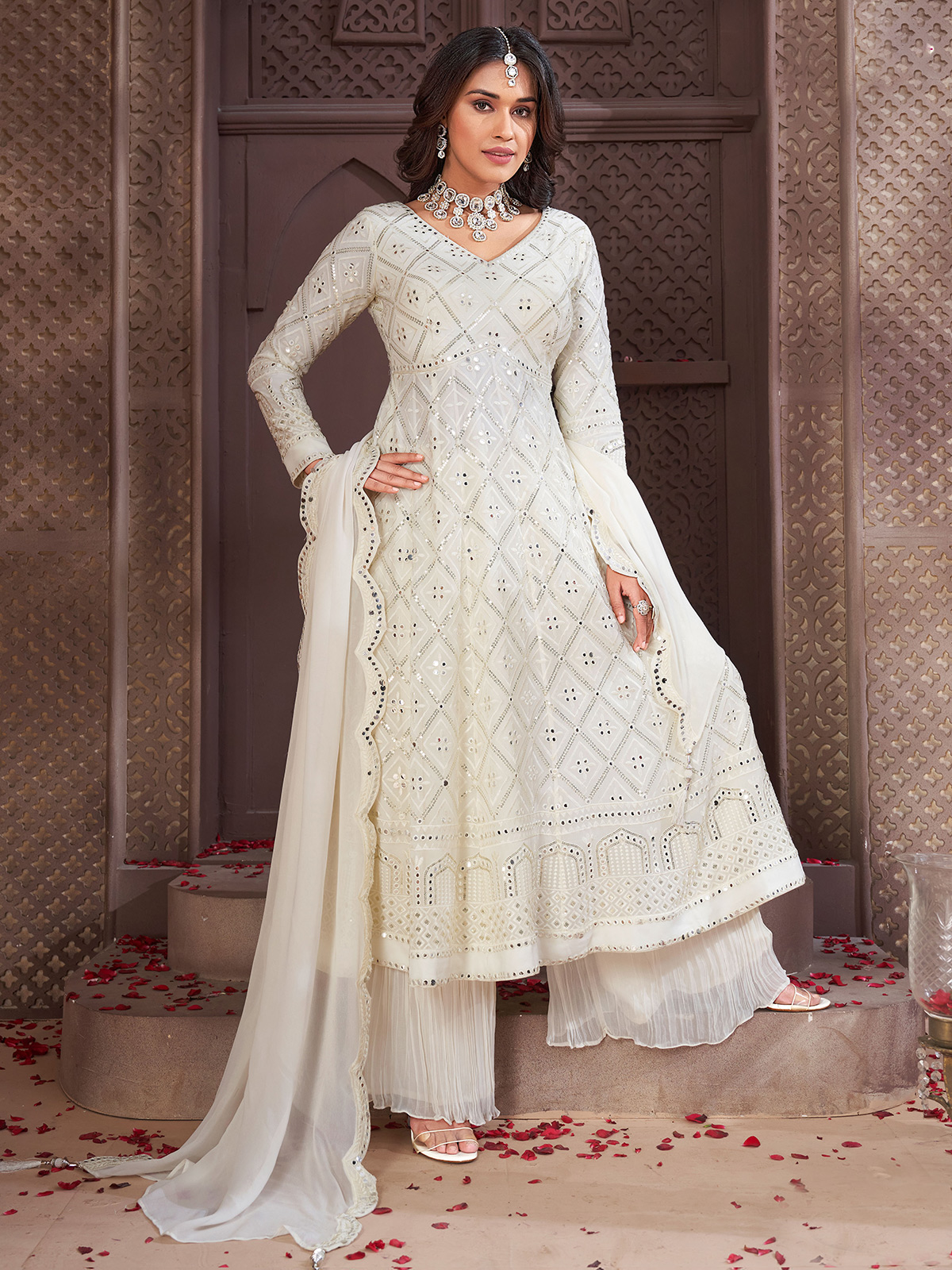 Buy White Salwar Suit for Women Online in UK | United Kingdom