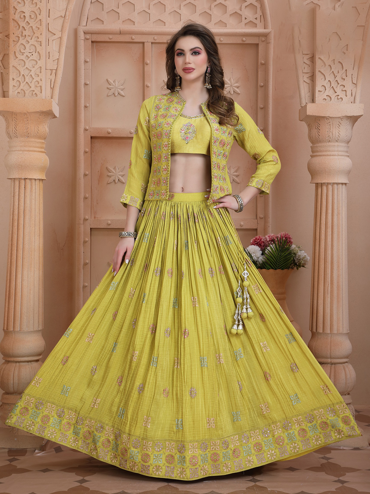 Lehenga With Jacket: Buy Jacket Lehengas for Women in