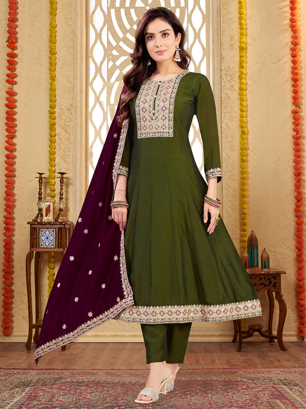 Buy Mehendi Salwar Suits for Women Online in Canada Canada