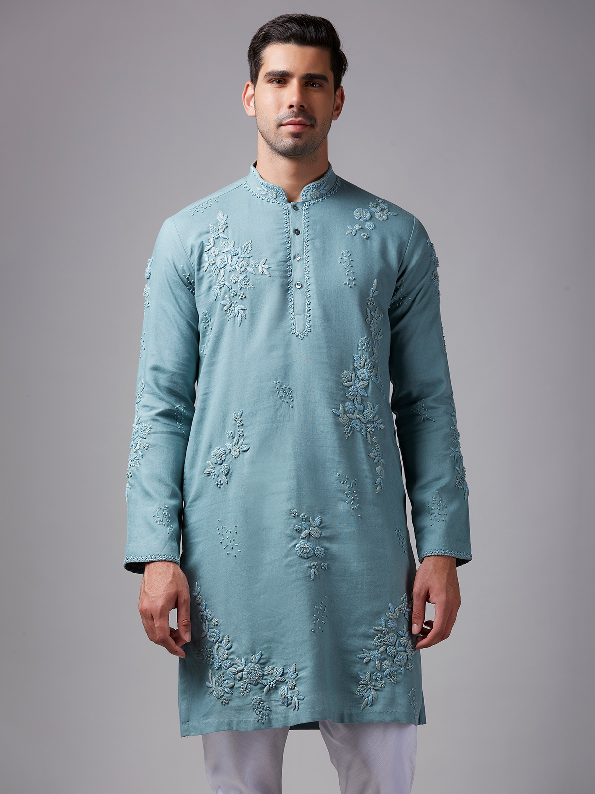 Kurta pajama dark blue best sale