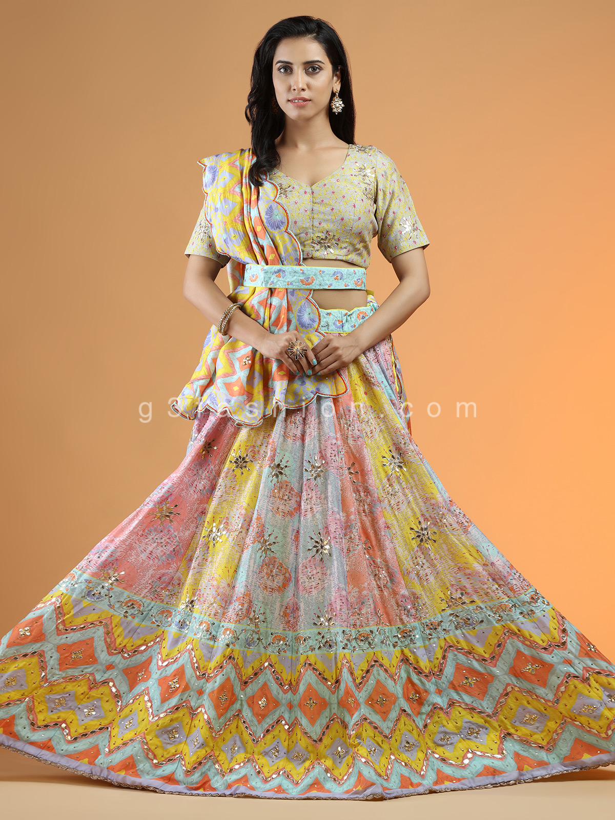 Gota patti lehenga choli shop