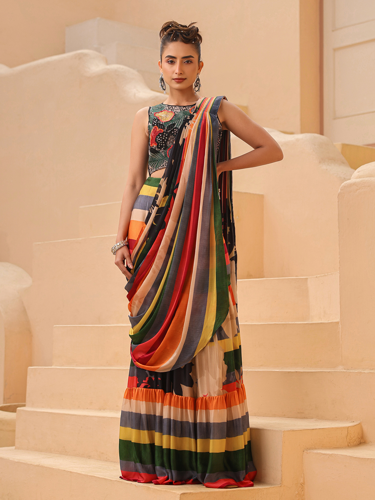 New stylish saree design outlet