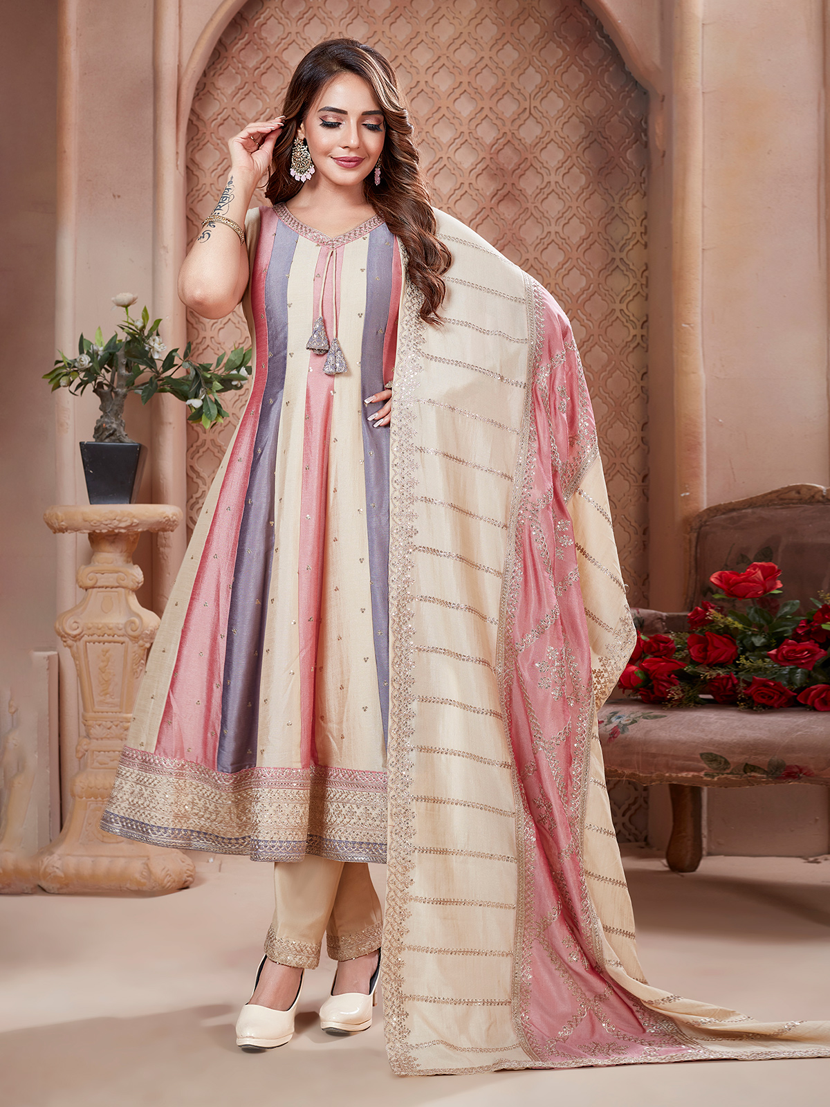 Buy Multi Colour Suit Women in India
