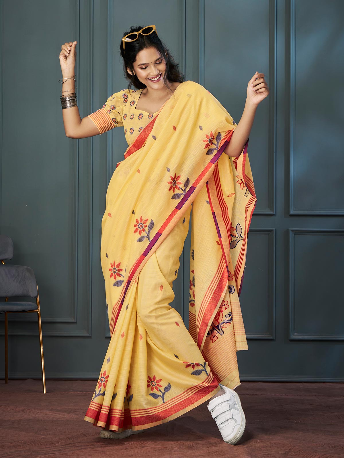 Yellow Sarees Buy Yellow Color Saree online at G3Fashion