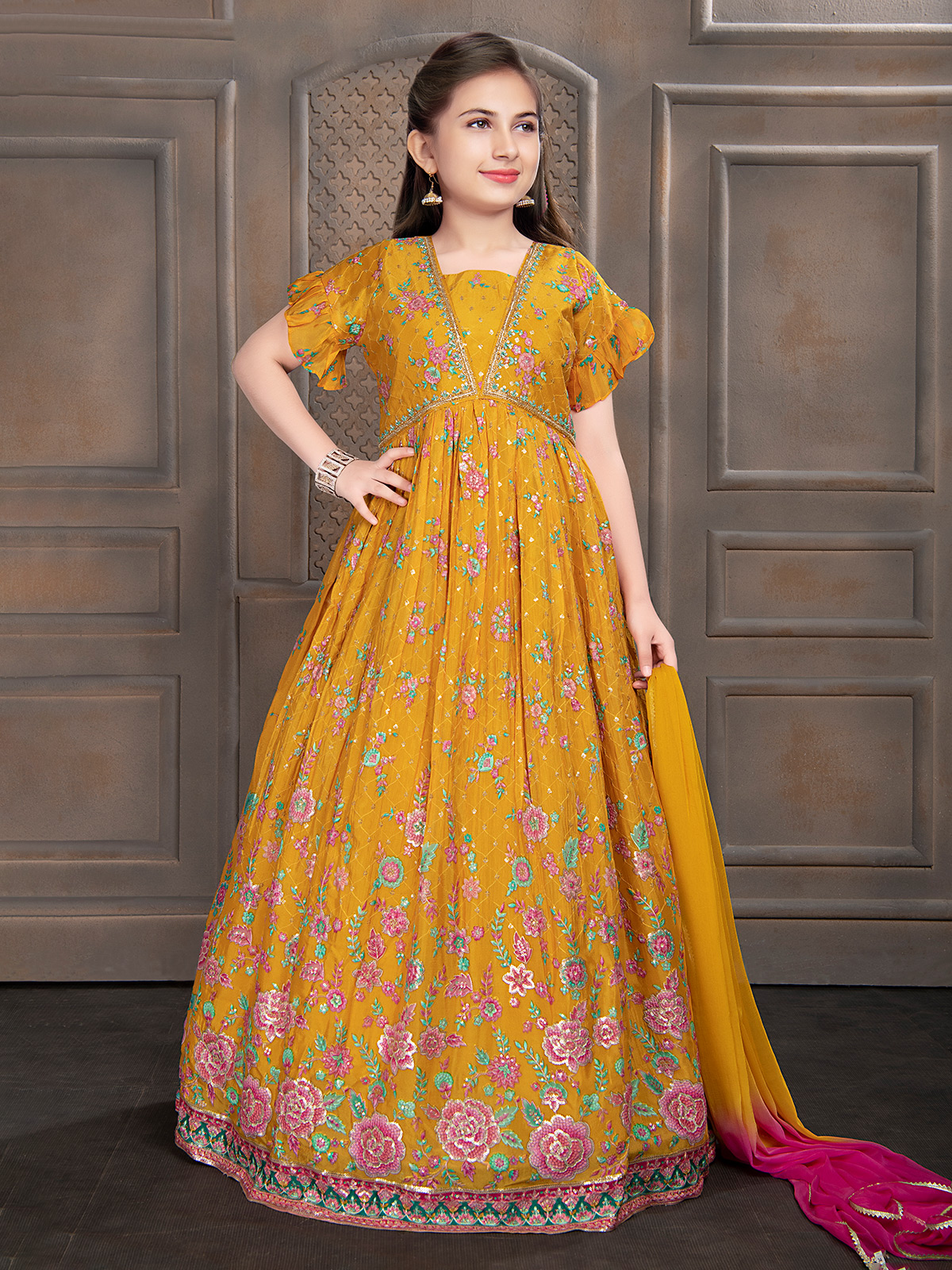 Buy 1 to 14 Year Kids Anarkali Dress Online at G3 Fashion