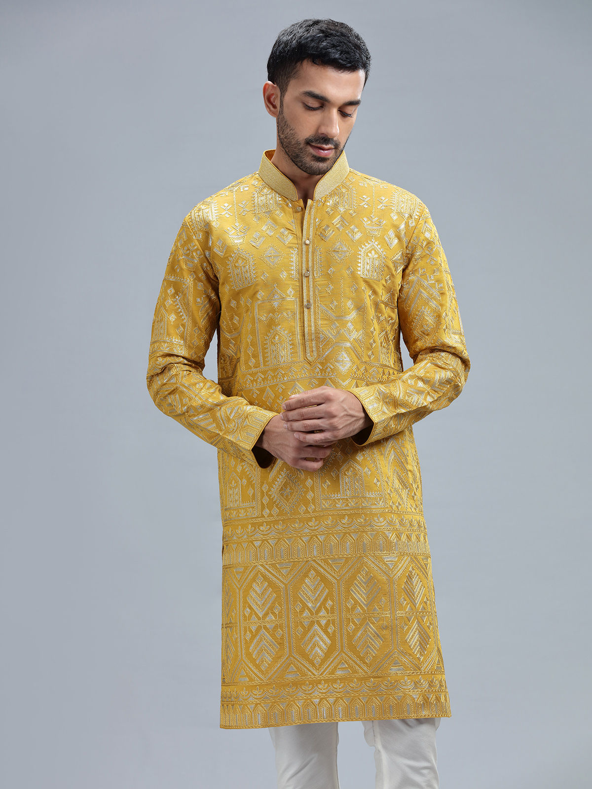 Buy Designer Yellow Kurta Pajamas in Canada