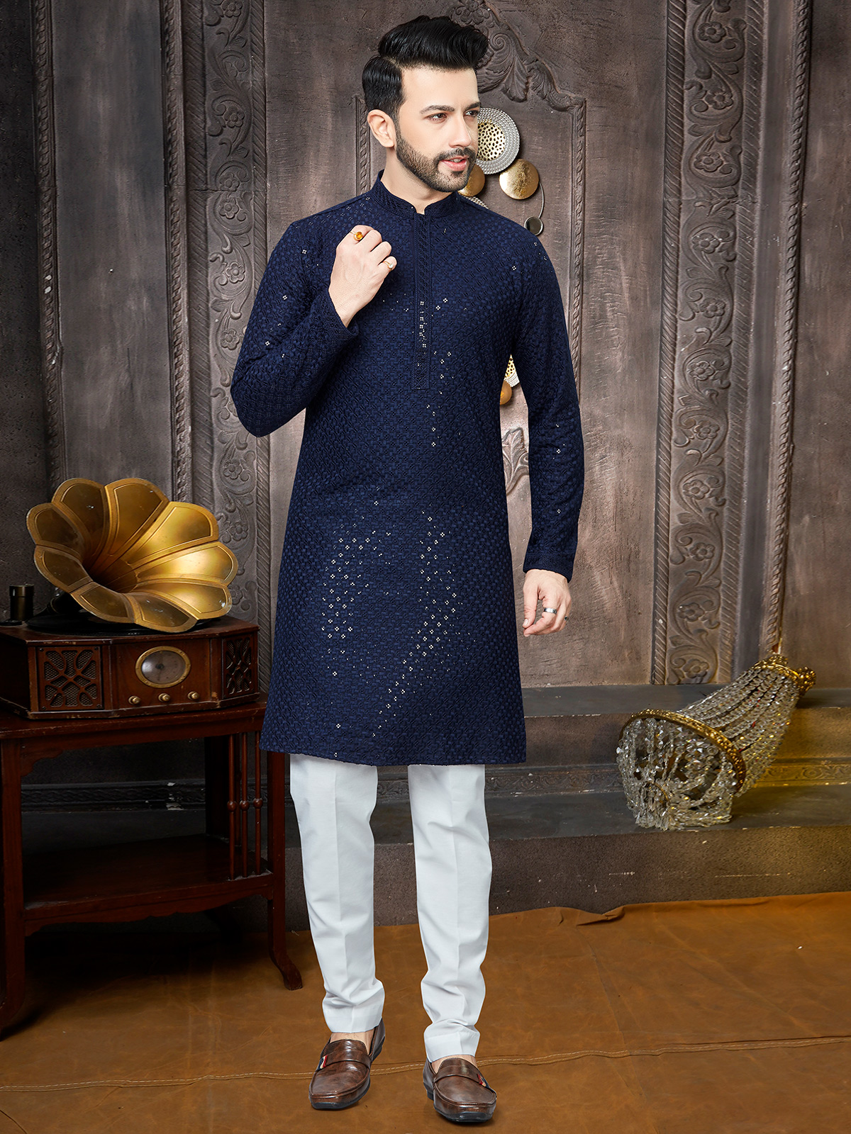 Party wear mens kurta hot sale