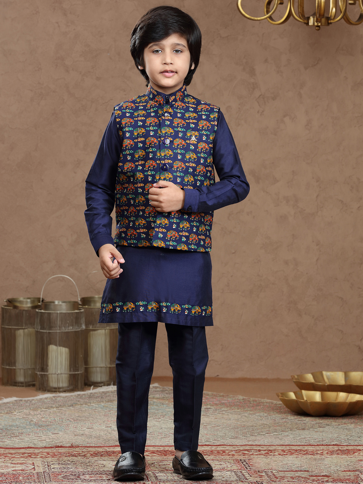 Kids navy waistcoat discount