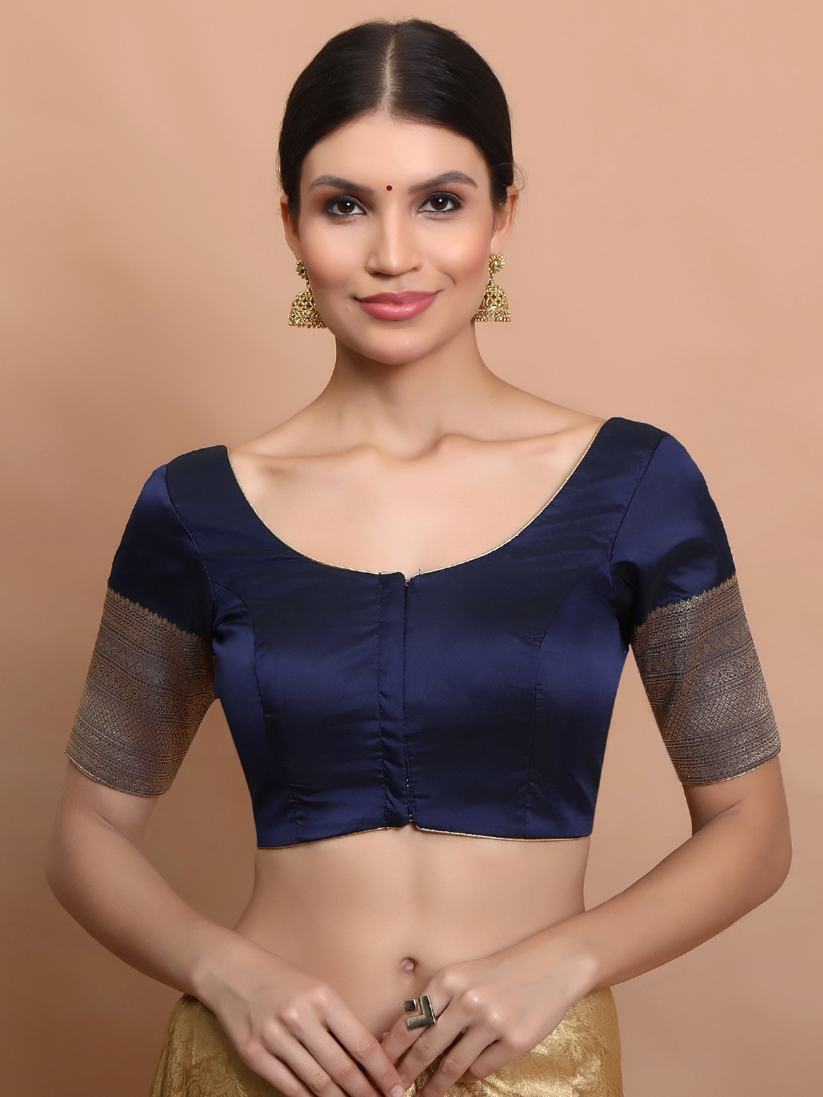 Shop Navy Blue Blouses for Sarees - Elegant & Stylish