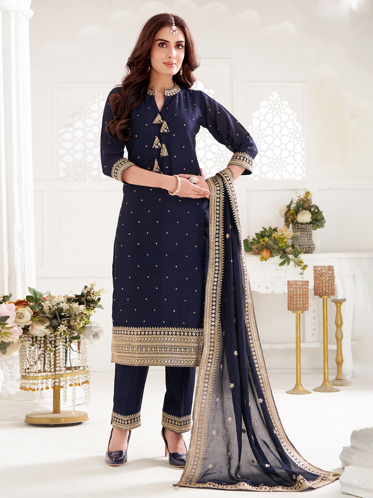 Buy Navy Blue Salwar Suits online in United States United States