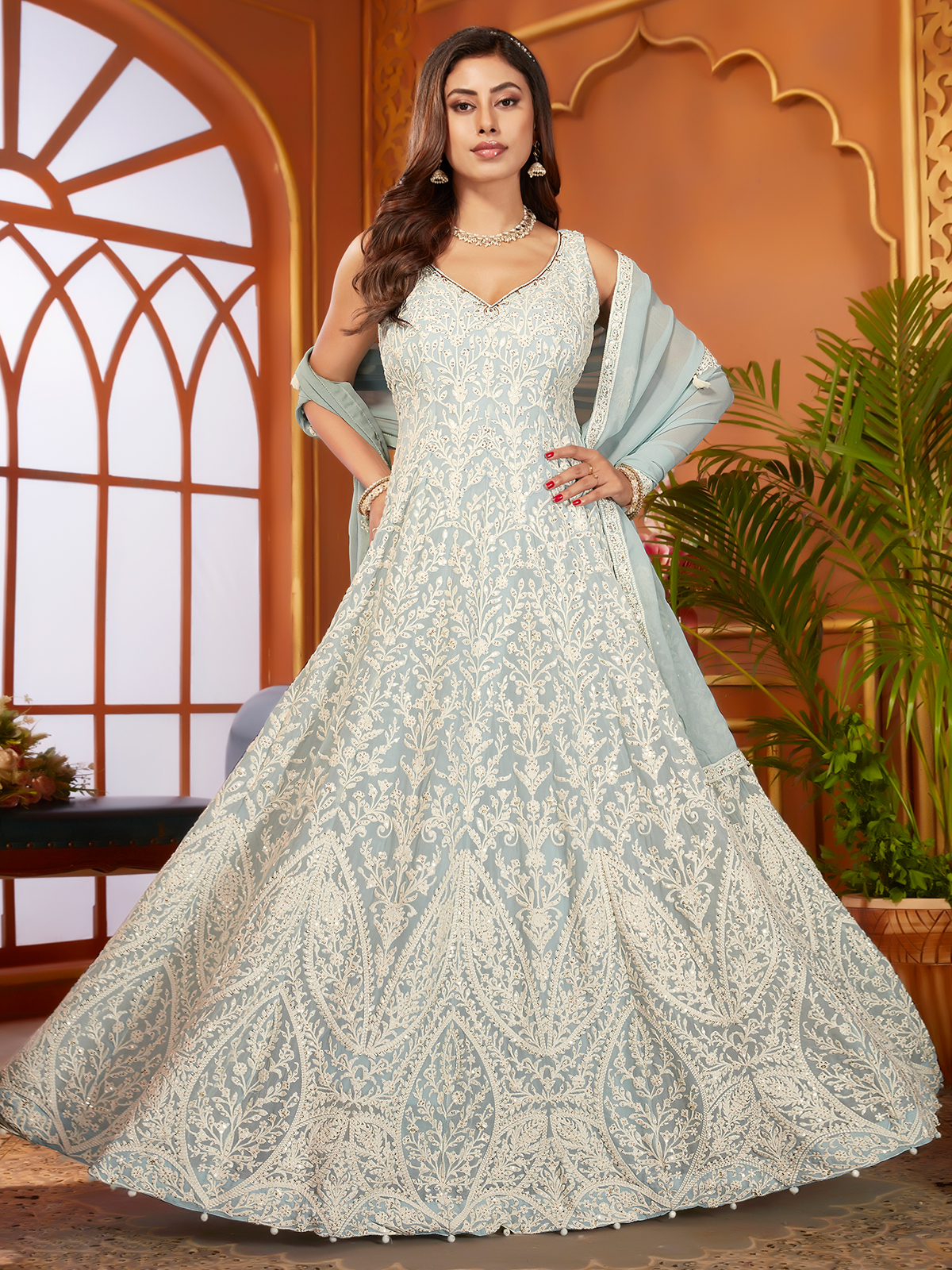 Floor length salwar suits sale
