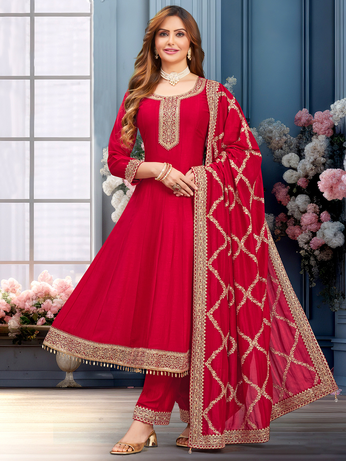 Pure silk salwar kameez best sale