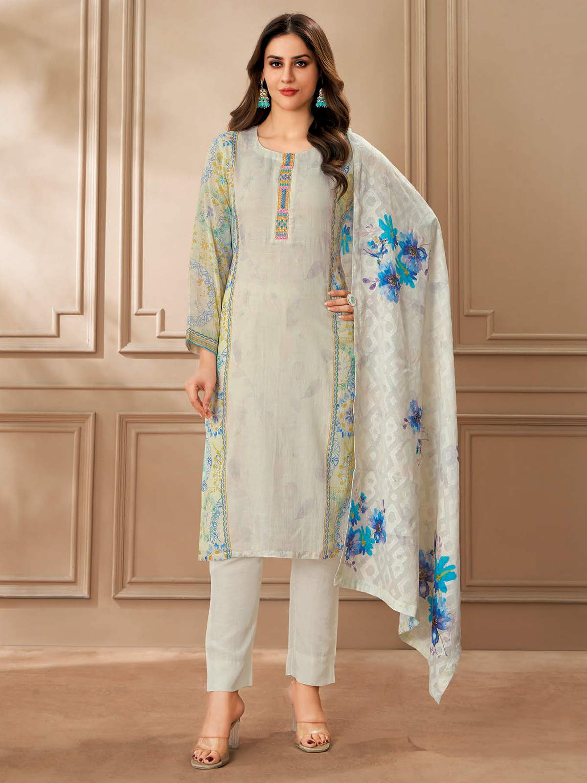 cotton embroidered suits online