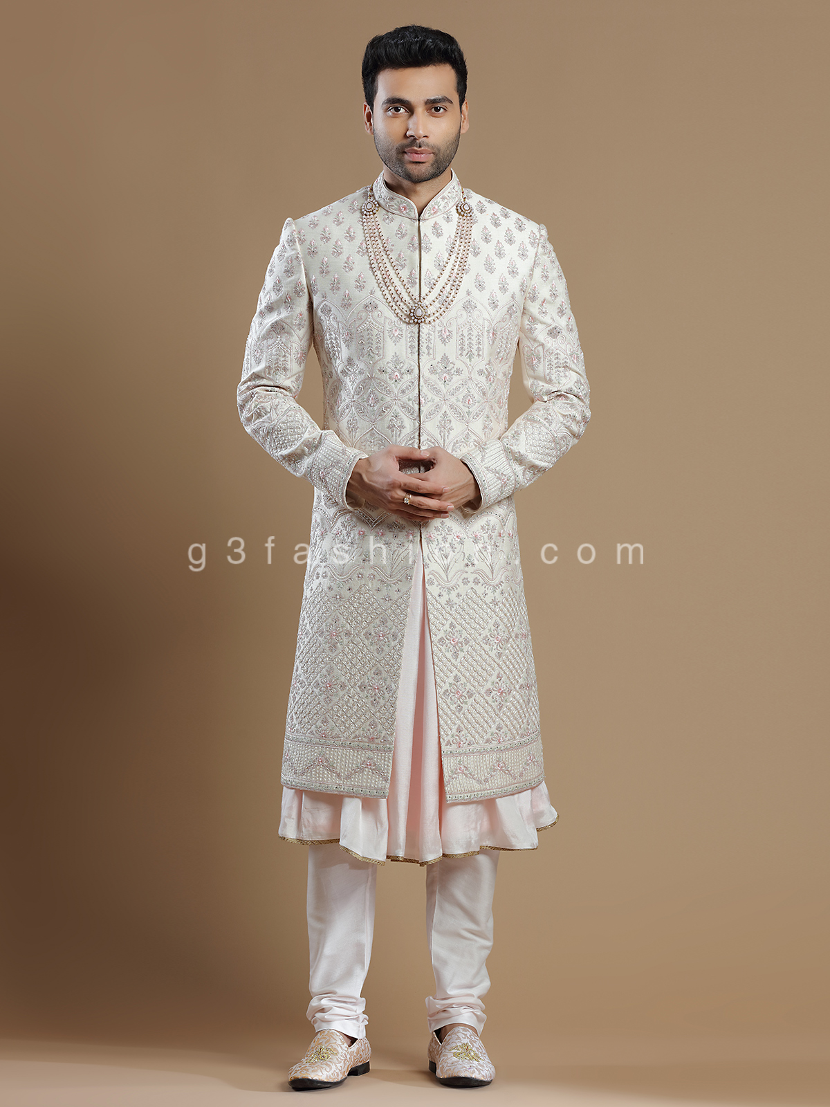 Half white sherwani shop