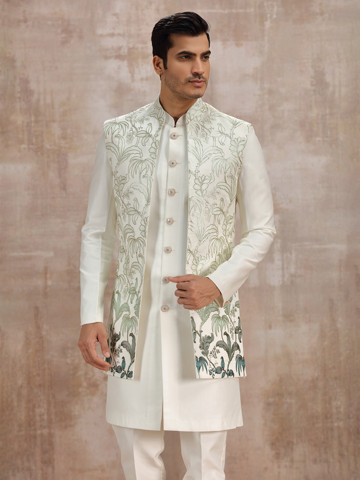 Buy White Waistcoat Set for Men