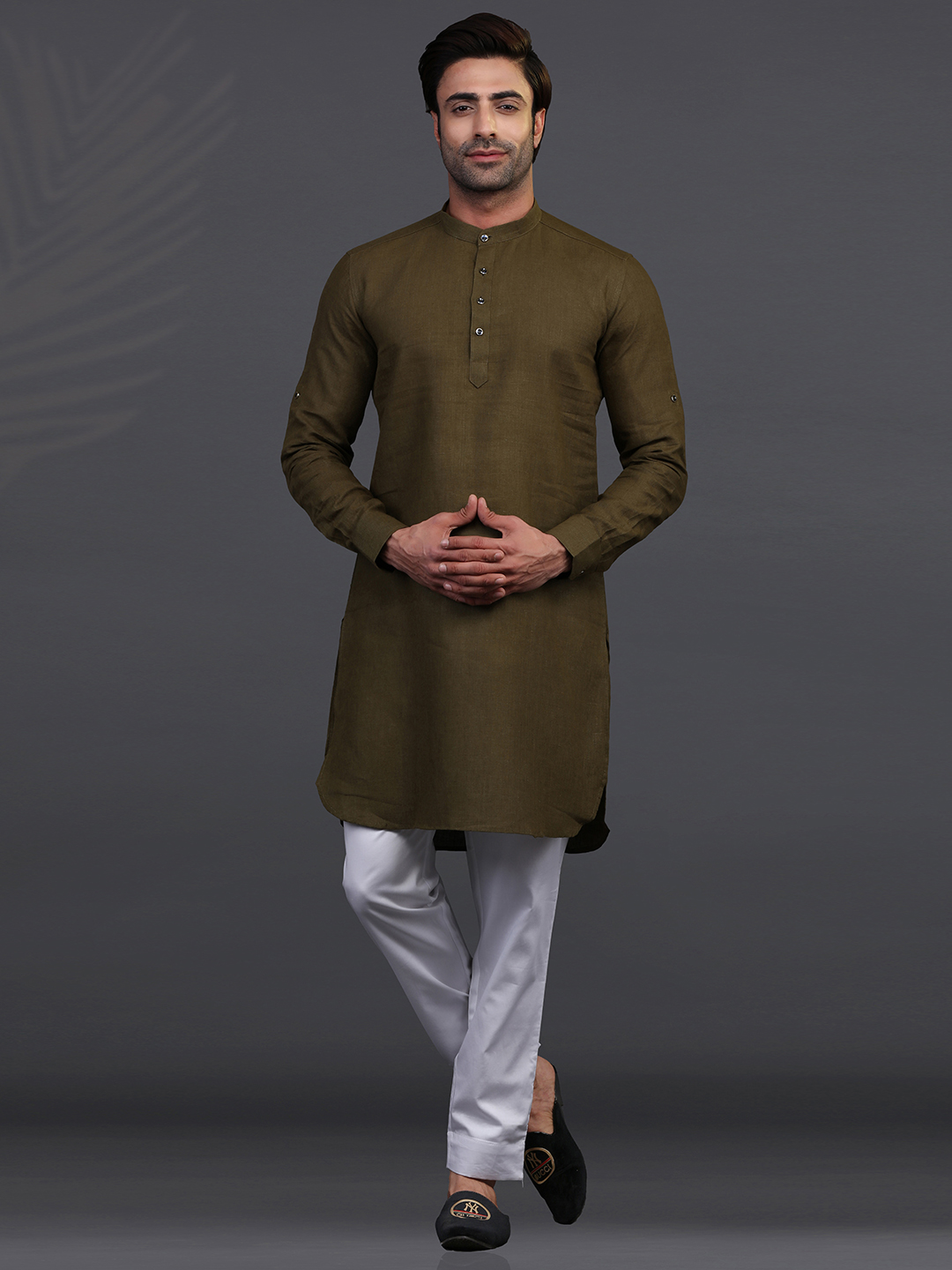 Olive Green Kurta Pajama Buy Earthy Olive Green Kurta Pajama