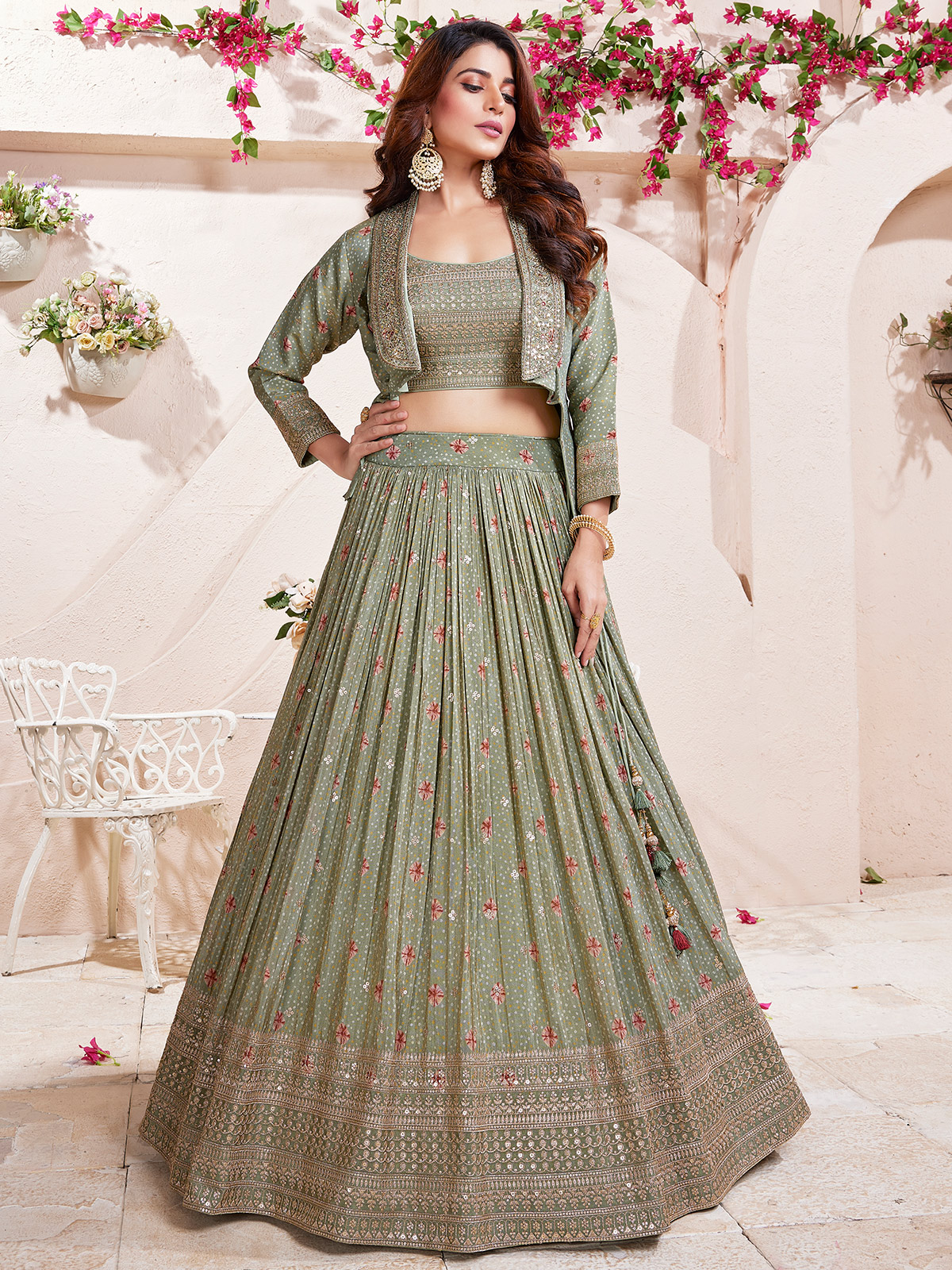 Lehenga With Jacket: Buy Jacket Lehengas for Women in India