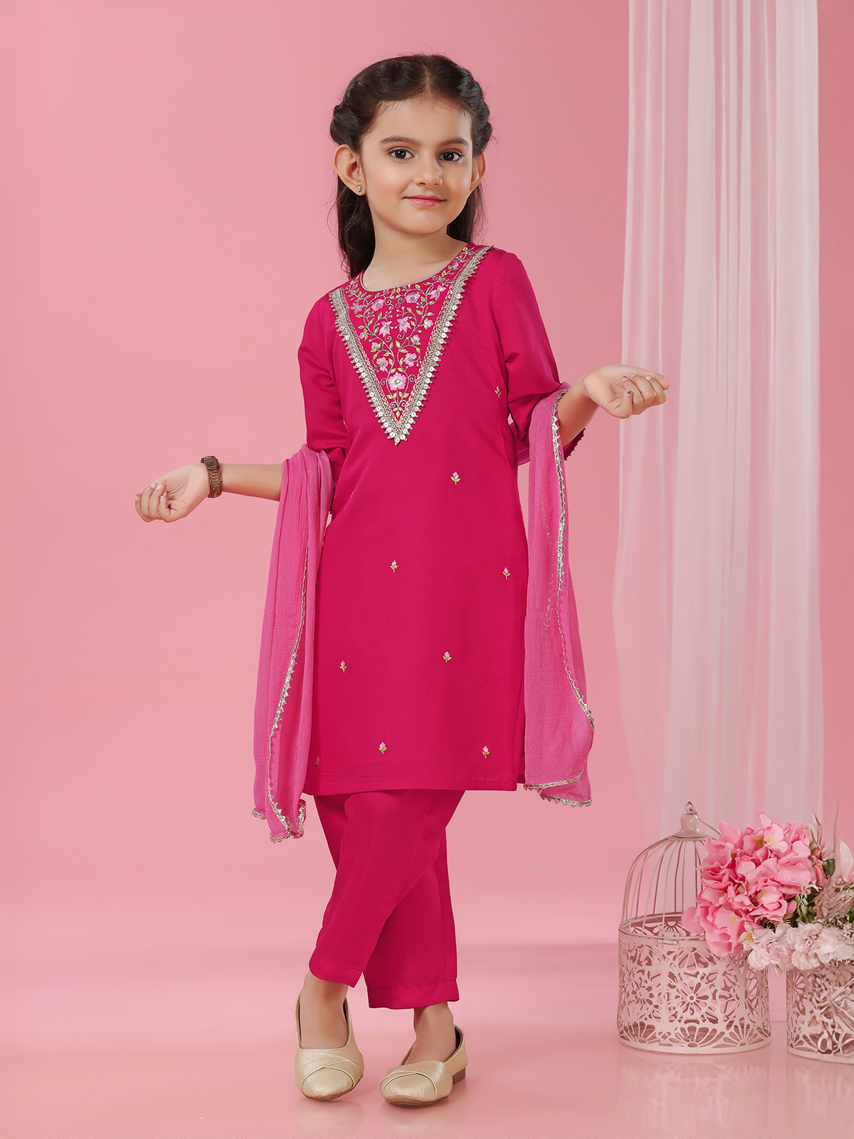 Kurti Modern Child Girl Punjabi Suit Design Buy Latest Kids Salwar