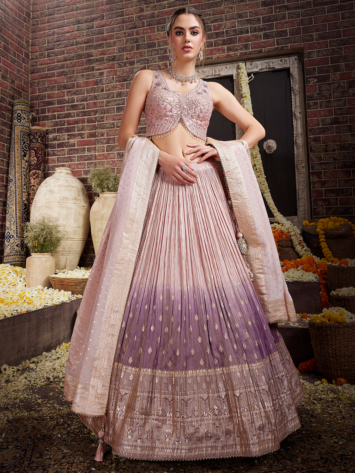 Pink Lehenga Buy Lovely Pink Lehenga Cholis Online in United