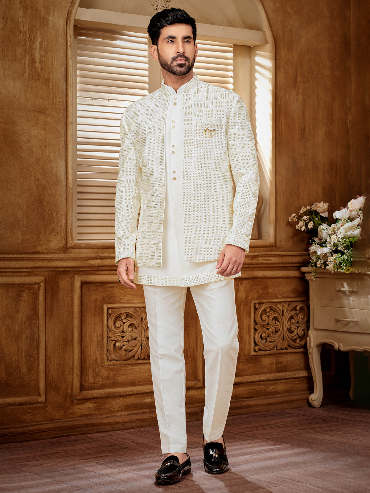 Indo Western: Buy Men's White Indo Western at G3Fashion