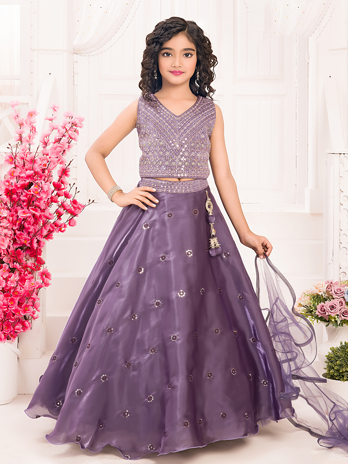 Pink Bade Baccho Ki Dress Kids Lehenga Choli: Buy Girls Lehenga