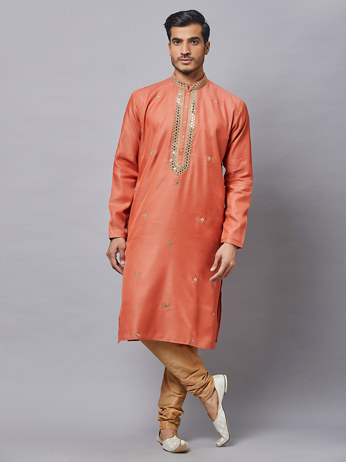 Orange kurta black pajama 2025
