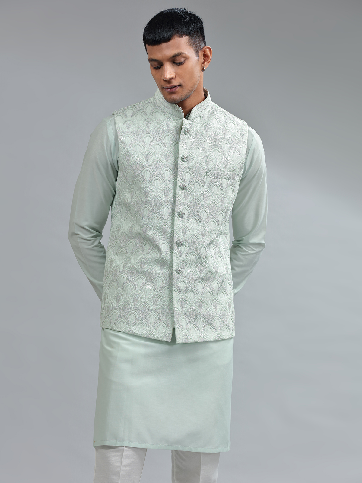 Buy Green Waistcoat Set for Men in Canada G3 Fashion Canada
