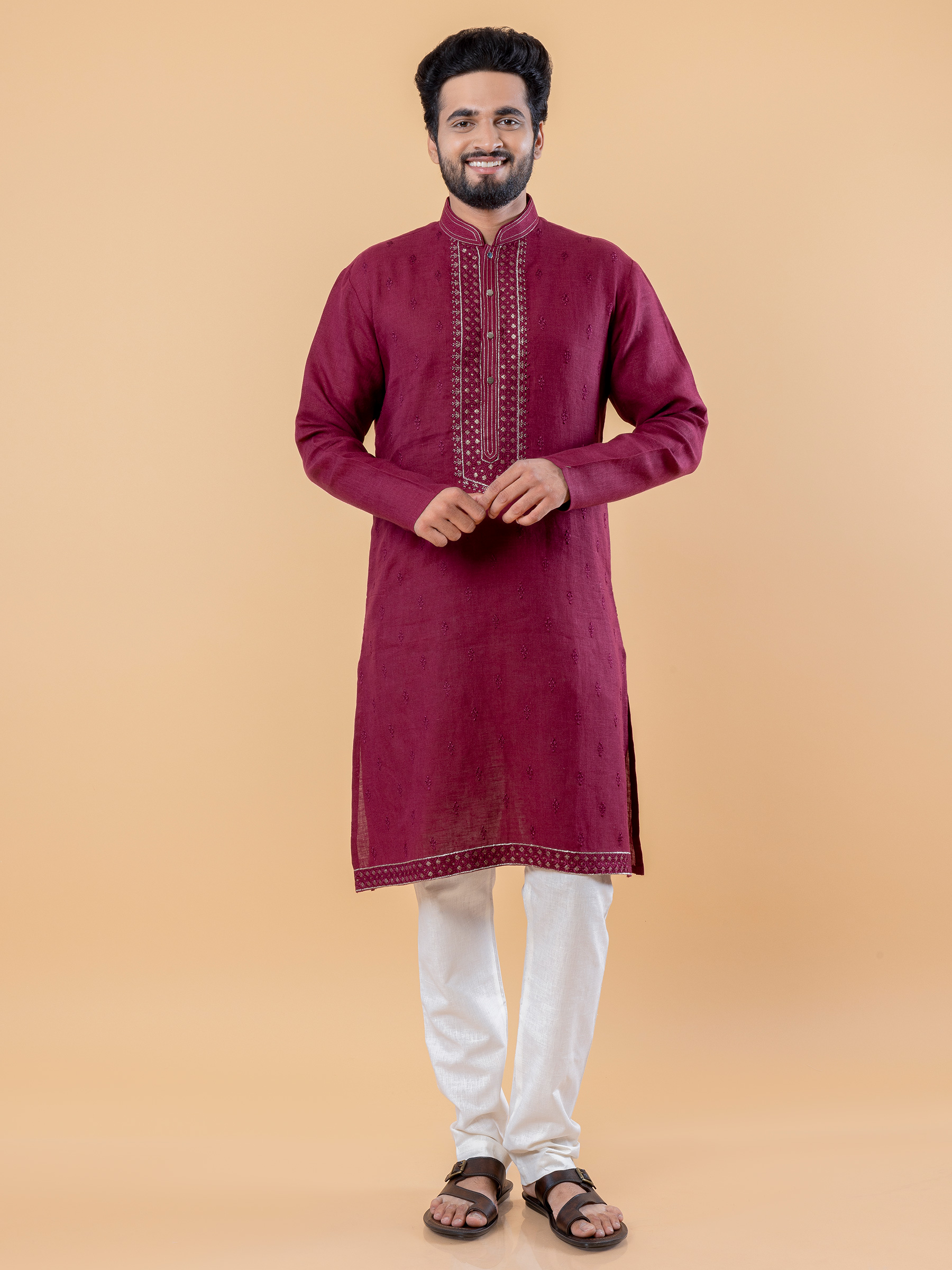 Maroon Kurta Pajama Buy Elegant Maroon Kurta Pajama Online in