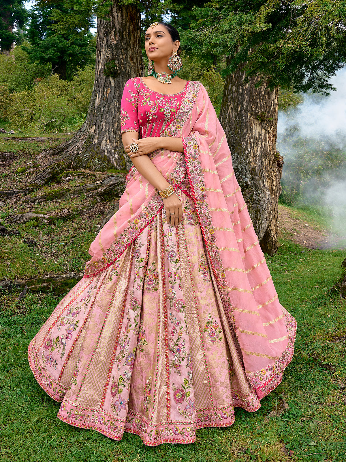 Pink Lehenga: Buy Lovely Pink Lehenga Cholis Online in USA –...